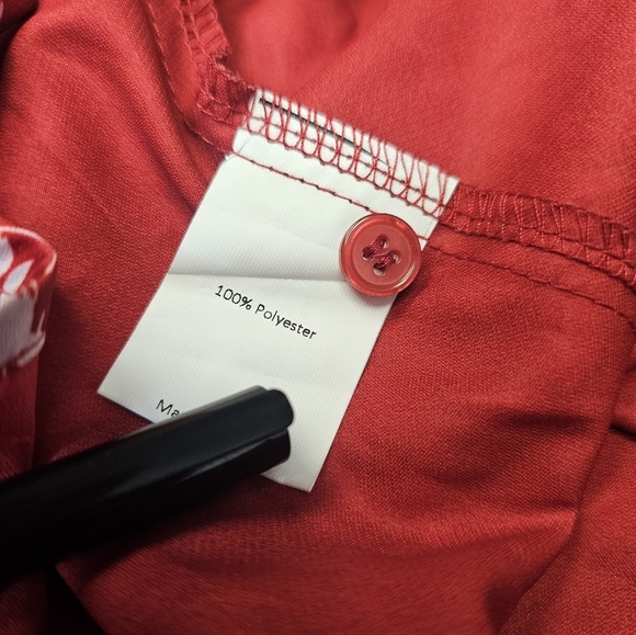 Allegra K Women's Button Up Short Sleeve A-Line Chiffon Vintage Floral Shirt Dre - Picture 9 of 9